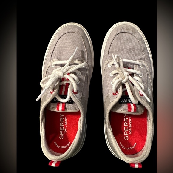 Sperry Soletide Youth‎ Sneakers Sz 3M Very Good Gray - Picture 2 of 5